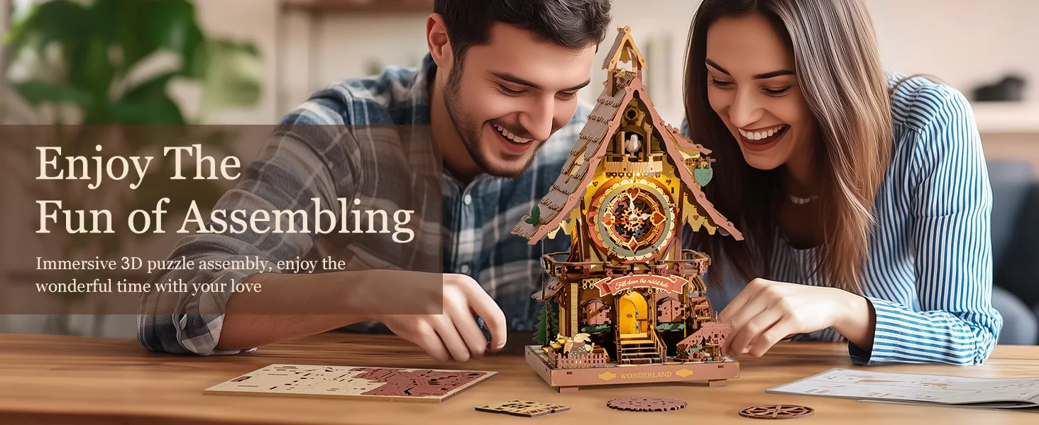 Horloge coucou mécanique 3D