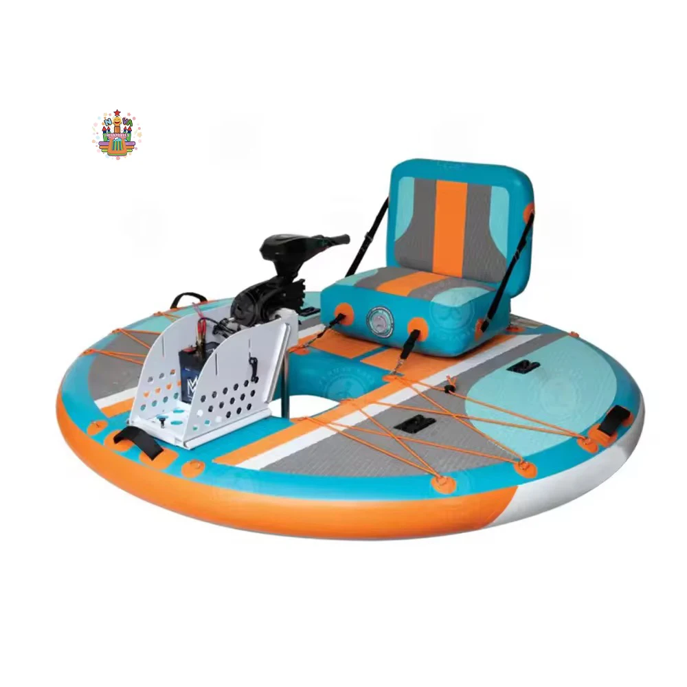 Single Seat Drop Stitch Inflatable Fishing Platform Inflatable Round Boat for Water Entertainment