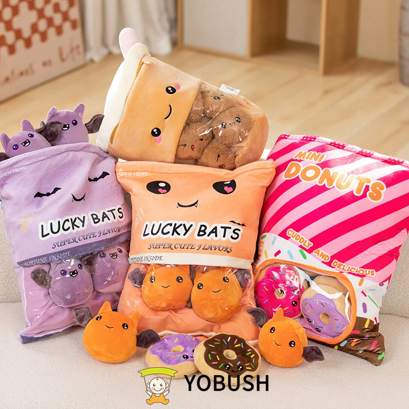 Kawaii Animal Balls Pudding Candy Bag Pillow Plush Stuffed Mini Doll of  Sakura Rabbit Dinosaur Pig Chick Penguin Nap Plushie