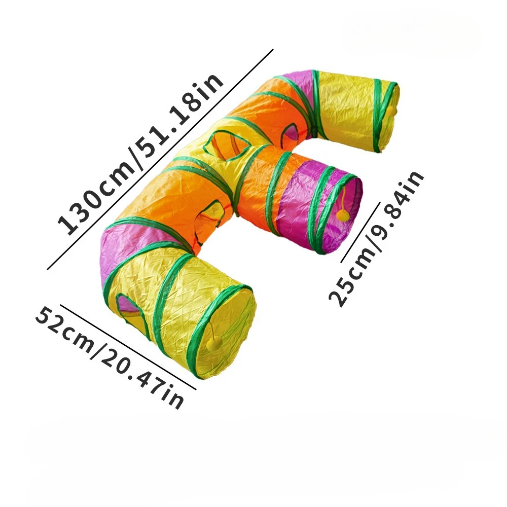 Tunel dla zwierząt Wielokotowy interaktywny kanał tęczowy Duży wielowyjściowy składany kanał dla kota Wiercenie kanału dla kota Trwałe zarysowania i gryzienie