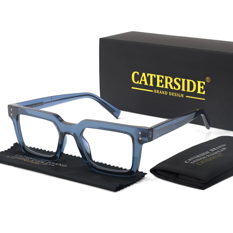 CATERSIDE Mode Männer Gläser Platz TR90 Rahmen Anti Blau Licht Frauen Brillen Täglich Einfache Business Gläser Optische Brillen – Detail 7