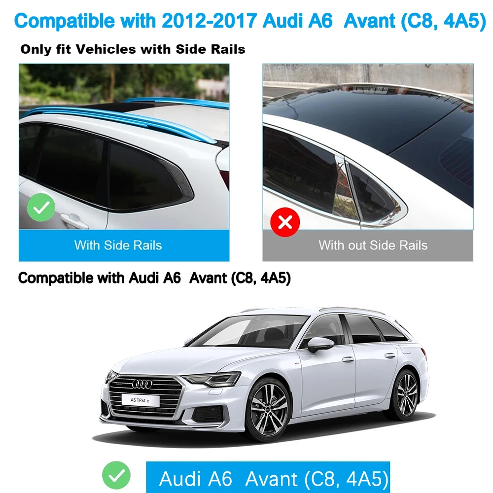 2個屋根バーのアウディ · A6アバント (C8、4A5) [2018から2023] アルミ 