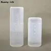 Adjustable Height PVC Makeup Brush Holder Display Storage Cup Organizer with Lid 3