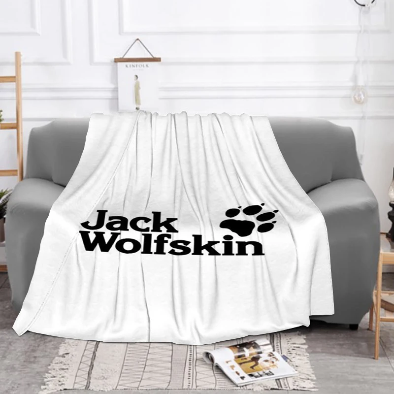 JACK WOLFSKIN Blanket Microfiber Bedding Plush Furry Bed Blankets and Bedspreads Plaid on the Sofa Bedspread Throw Knee Throws 3