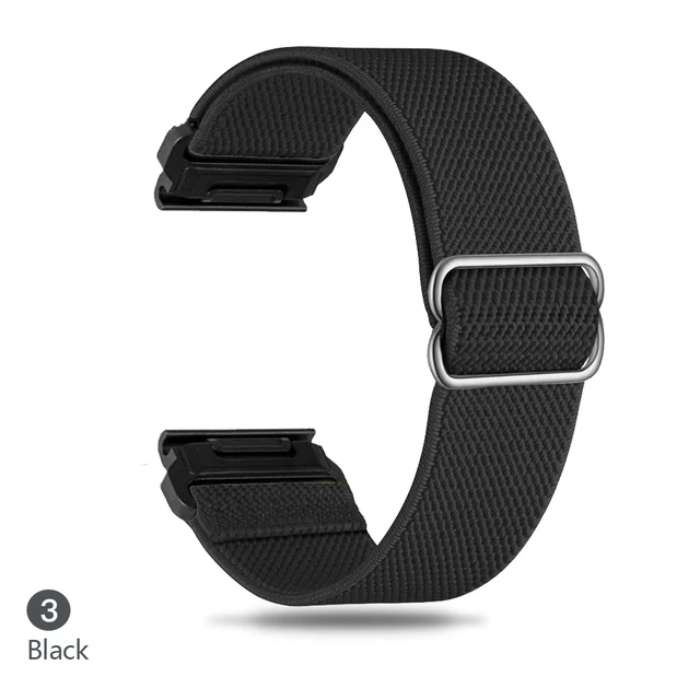 Elastic Woven Nylon Watch Strap - Available in 20, 22, and 26 mm Widths