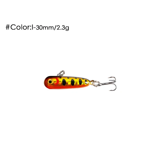LETOYO 2.3g/2.8g 30mm Mini Sinking Pencil Lure With Tungsten Beads Micro Fishing Bait For Trout Salmon Freshwater Stream Wobbler I 2.3g