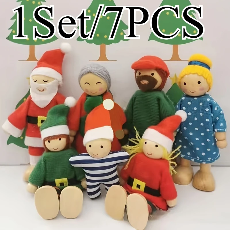 Creative Santa Claus Wooden Doll Decoration, New Christmas Style, Desktop Decoration Set, Christmas Decorations, Christmas Gifts