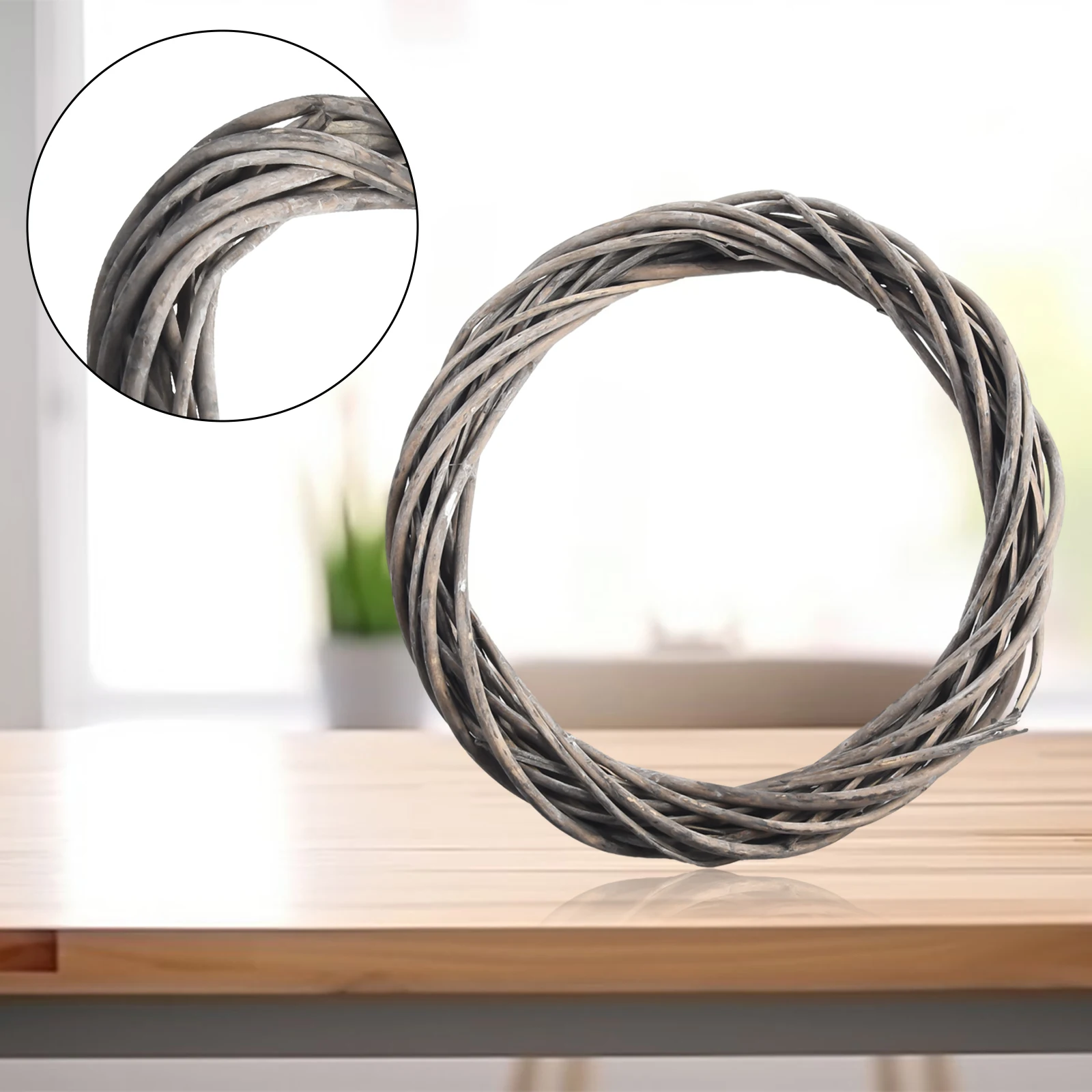 20/25/30cm Weihnachts-Rattanring DIY Kranz Weidenranken-Girlande Hängende Hochzeits-Weihnachts-Kunstblumen-Girlande Zubehör – Detail 5