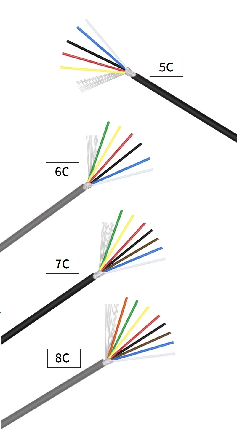 Экранированный провод 2/5 м, сигнальный кабель 32, 30, 28, 26, 24, 22 ...