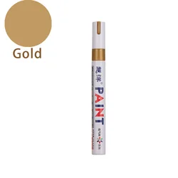 12 - Color Waterproof Permanent Paint Marker (Gold)
