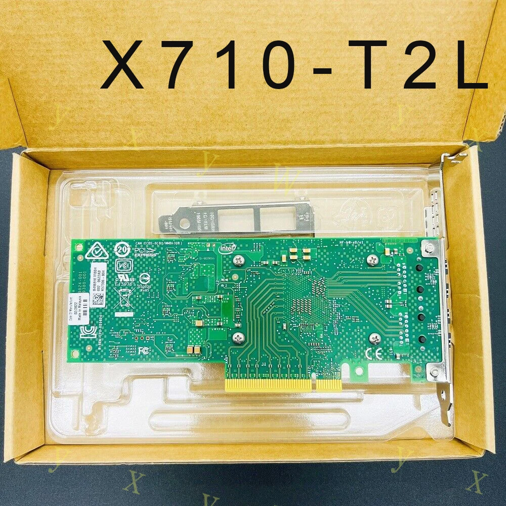 Dell Intel X710 T2L Dual Port 10GbE Base T PCIe x8 Network Adapter