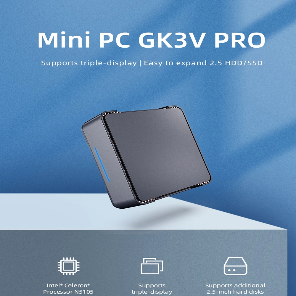 GK3V Pro Intel Celeron Mini PC 16GB DDR4 256GB SSD 500GB HDD Windows 11 Preinstalled 4K VS U59 Pro Mini S - AliExpress