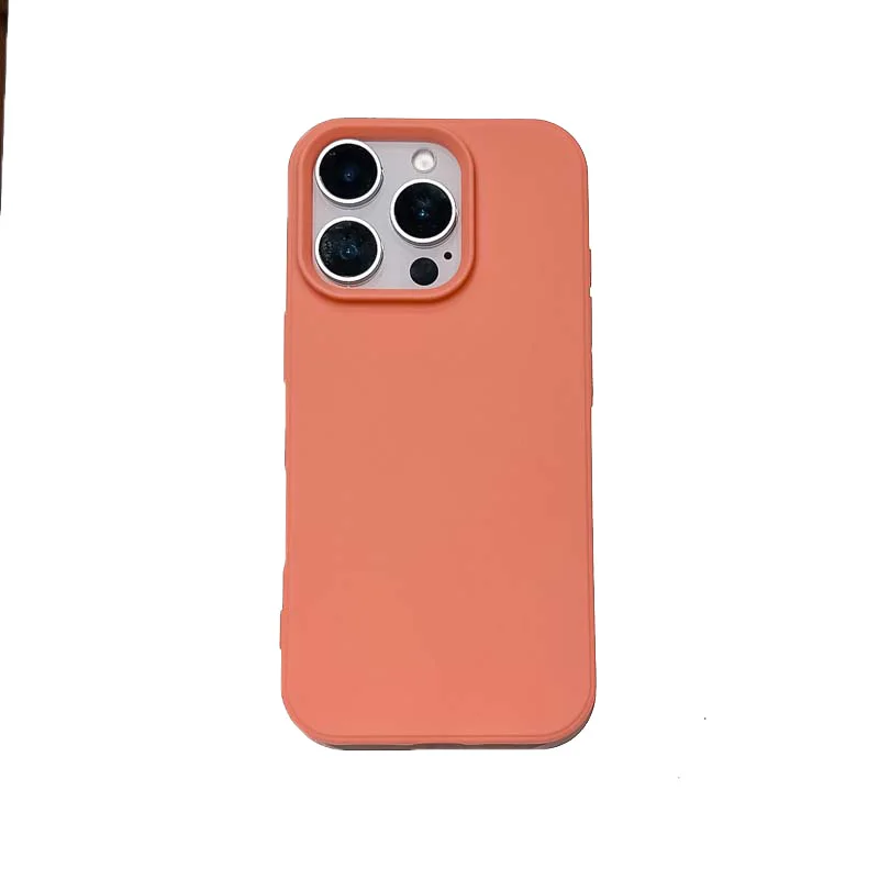 Luxurious Silicone Soft Bumper Shockproof Back Cover in Solid Color