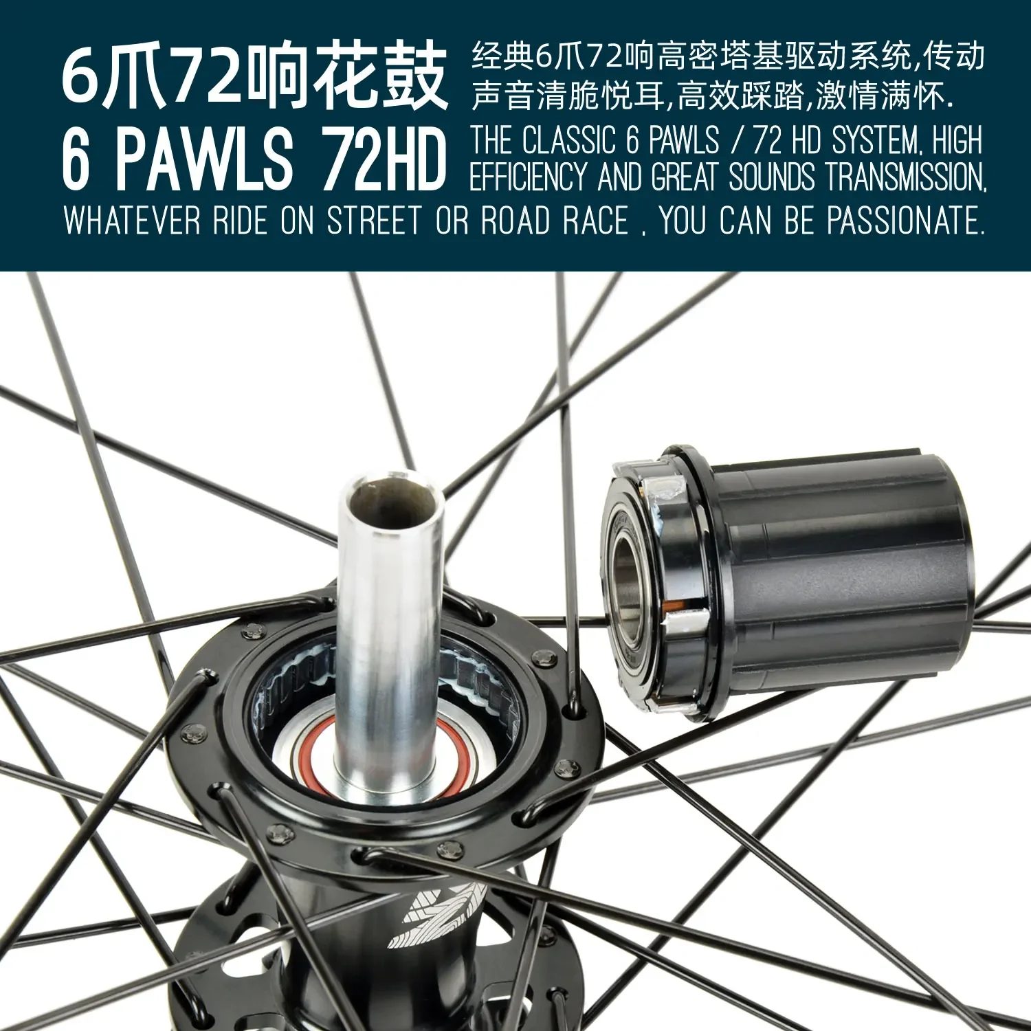 Bike Wheelset KOOZER CX1800 Gravel Road 700C Cyclocross Tubeless Ready Precision Hand-Built 72HD Engagement