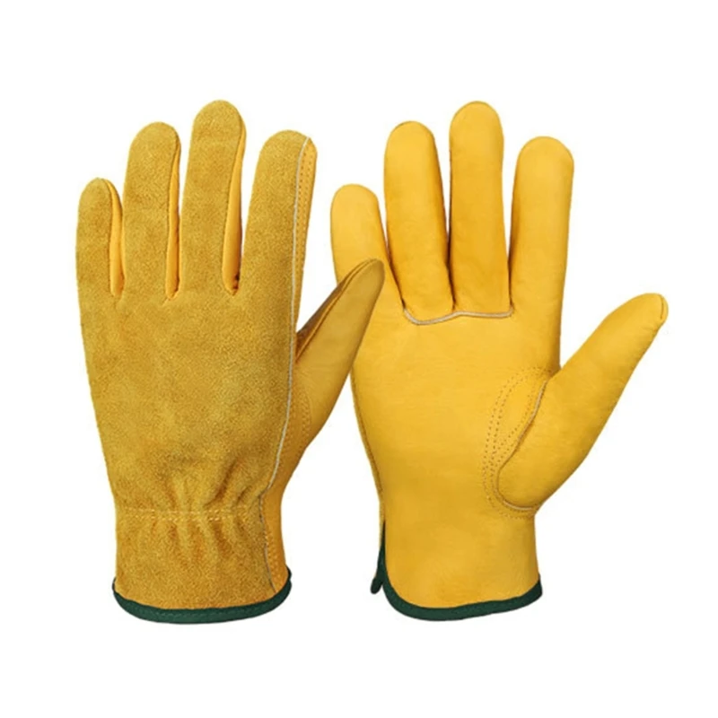 BreathableCowhide Gloves for Men and Women for Gardening and Welding Drop Shipping