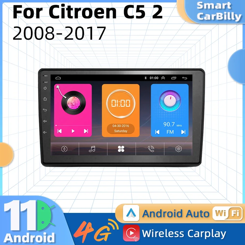 

Новейший мультимедийный автомобильный радиоприемник для Citroen C5 2 2008-2017 GPS-навигация 2 Din Android стерео головное устройство Авторадио Carplay авто