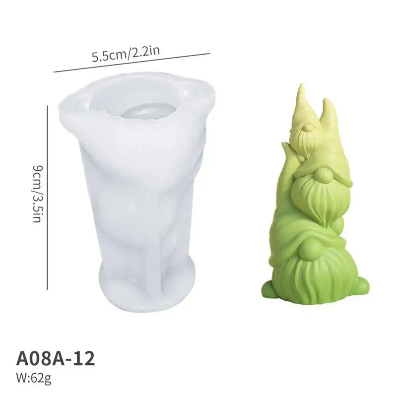 Easter Gnomes Resin Molds Cake Decorating Mold 3D Resin Gnomes Silicone Candle Mould Handmade Candle Mould for Candle Making