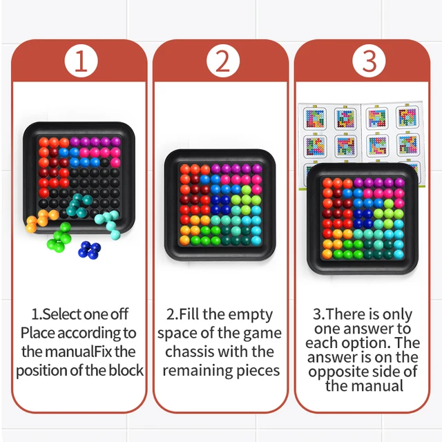 IQ Puzzle Board Table Game Shape Matching 3D Montessori Toy Gift IQ Brain Teaser Puzzles Board Educational Toys for Kids Adults 5