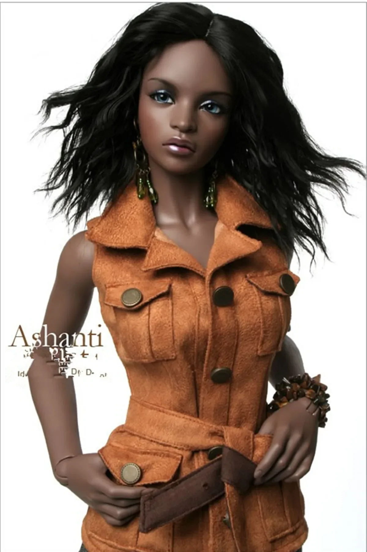 

New Premium Resin Ashanti 63.5cm Sexy girl 1/3 BJD SD doll volumes dod soo spot makeup Birthday Gift Free shipping