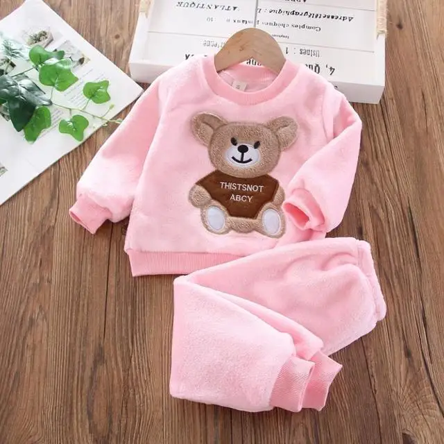 Warm Winter Boy Child Pajamas Children's Winter Pajamas Baby Boy