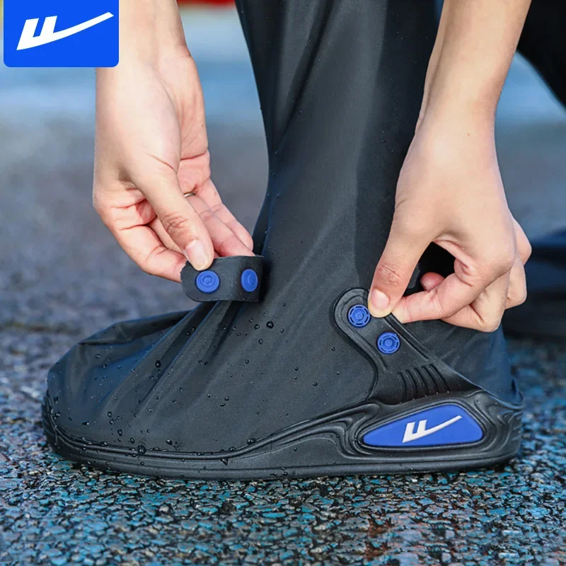 Protège-chaussures de pluie homme imperméables anti-dérapage résistants slip-on jours pluvieux confortables PVC