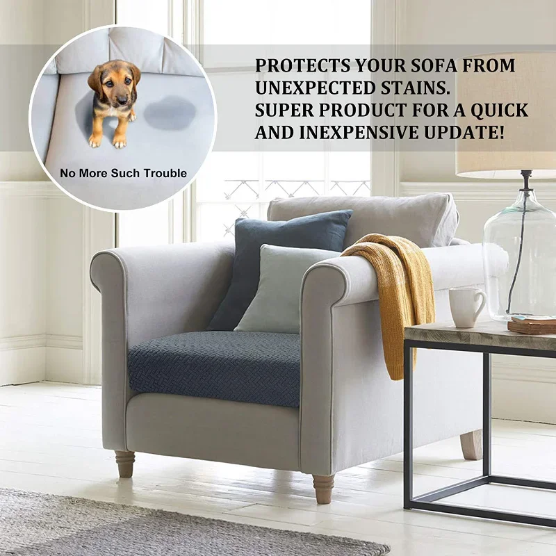 Jacquard Sofa Cushion Cover Thick Elastic For Living Room Armchair Corner Sofa Cushions Seats Cover Slipcover Couch Cover 6