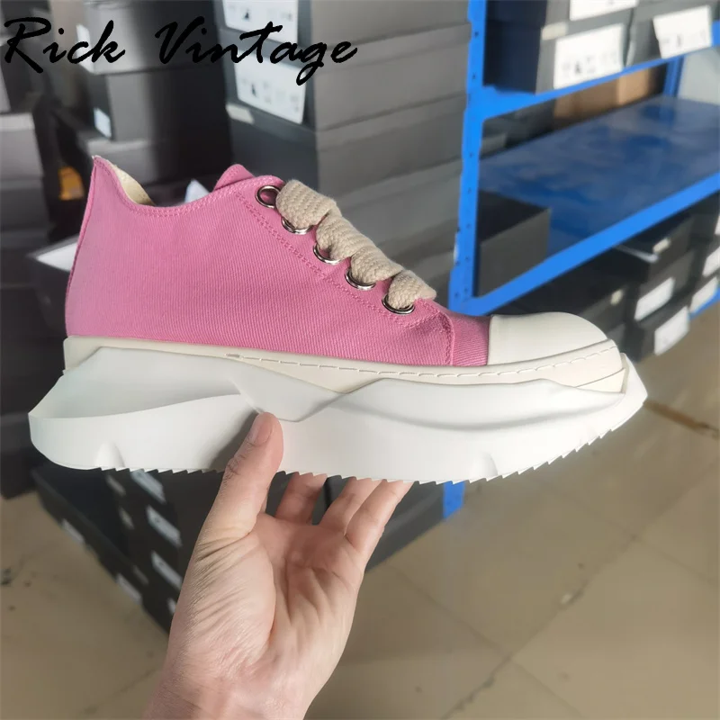 Pink Rick Canvas Jumbo Sneakers Rick Women Shoes Ro Trainer Classic Owens  Sneakers Men's Casual Shoes Canvas Men Shoe - AliExpress