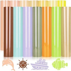 Assorted Heat Transfer Vinyl Kit HTV Vinyl Iron-On Set Kit For T-Shirts, Hats, Apparel, 14 Vinyl Sheets