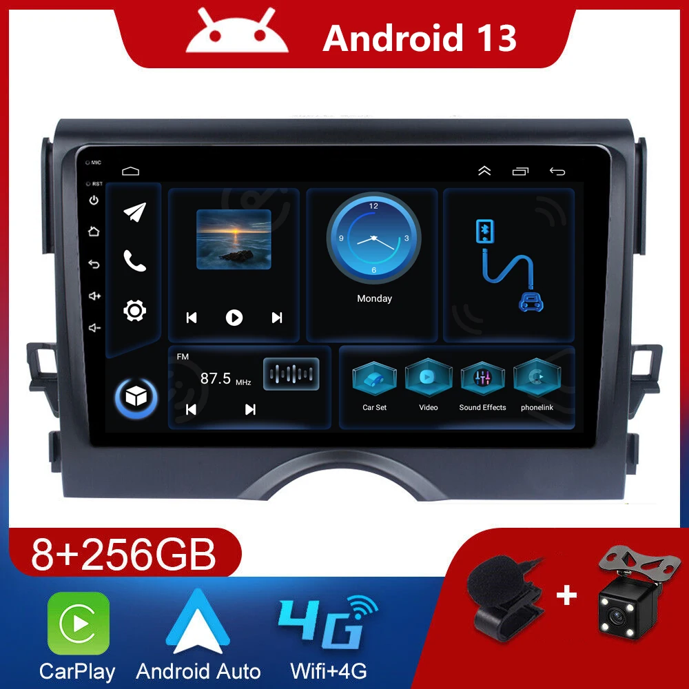 

Автомобильный радиоприемник Android 13 для Toyota Reiz Mark X 2010 2011 - 2015 WIFI навигация GPS No 2din BT мультимедиа DSP RDS видео Авторадио
