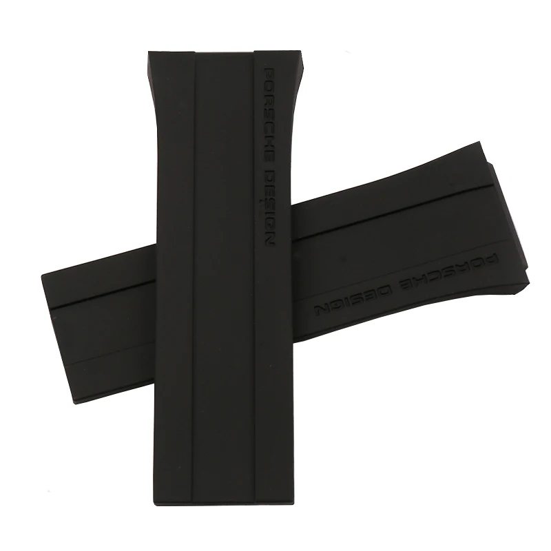 Watch Accessories Soft Silicone Strap For Porsche P6780 Men's Watch Strap