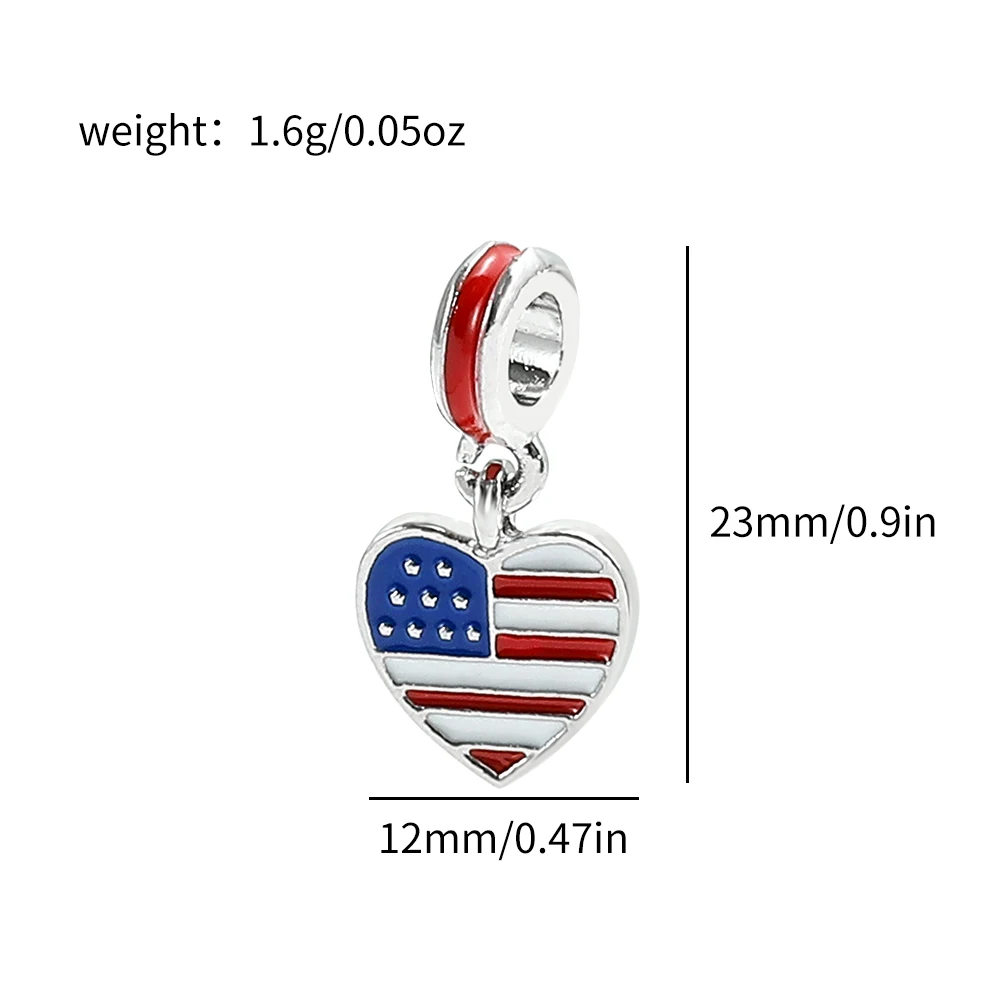 14 か国の国旗小さなチャーム USA/ES/UK/FR/CA/IT 旗ペンダント
