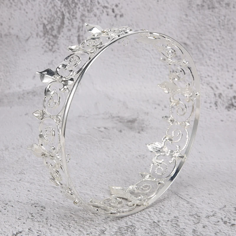 Royal King Crown For Men-Metal Prince Crowns And Tiaras, Full Round Birthday Party Hats,Medieval Accessories