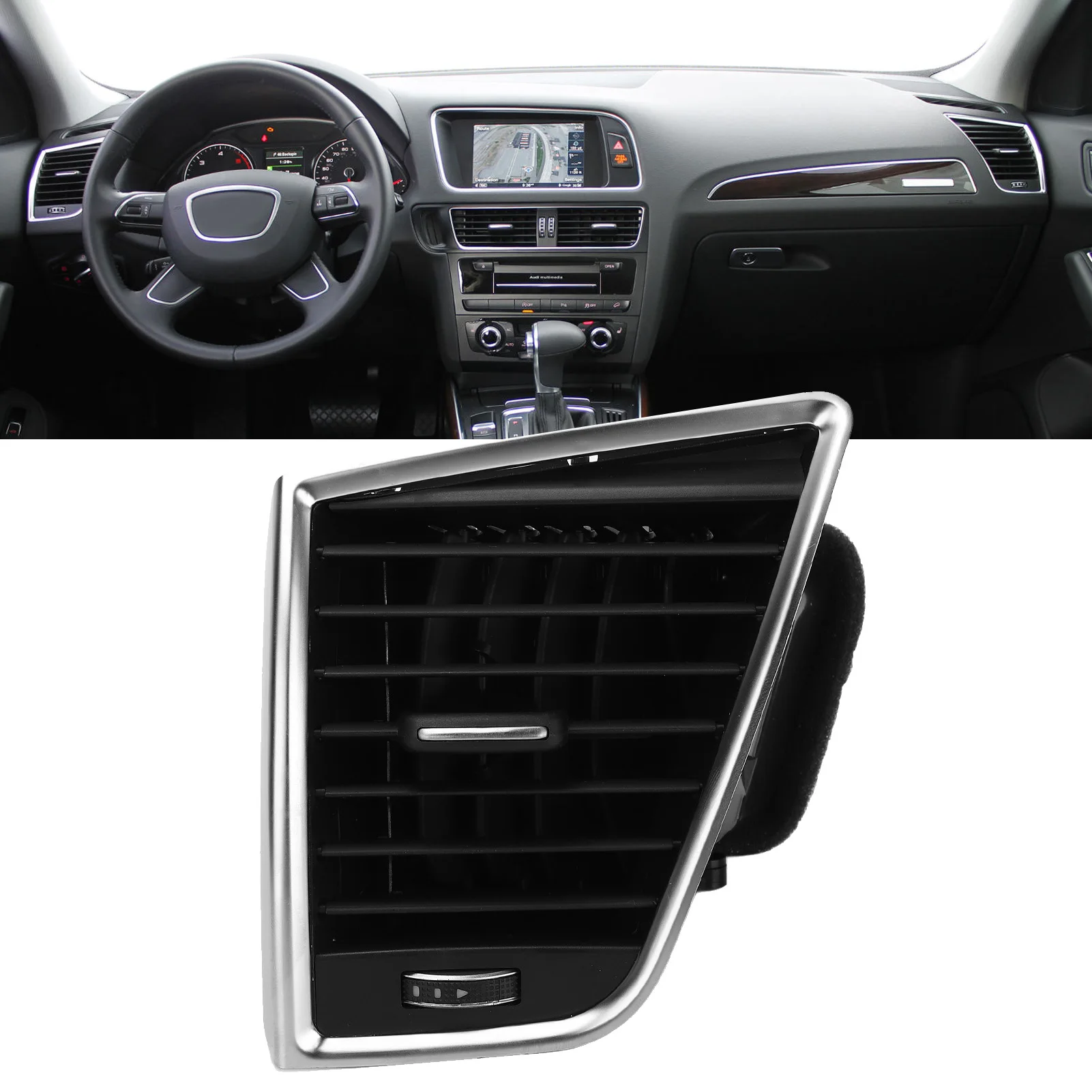 Dashboard Air Vent ABS Wearproof Dash Air Conditioning Outlet Replacement for Audi Q5 SQ5 2010- 2013-