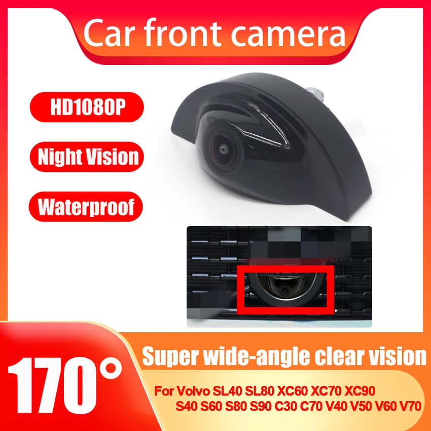 Ahd 1080P Fisheye Car Front View Logo Positivo Fotocamera Per Volvo Sl40 Sl80 Xc60 Xc70 Xc90 S40 S60 S80 S90 C30 C70 V40 V50 V60 V70