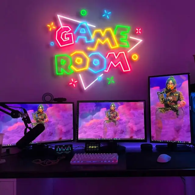 Led Sign Neon Game | Custom Game Sign | Wall Decorations | Room ...