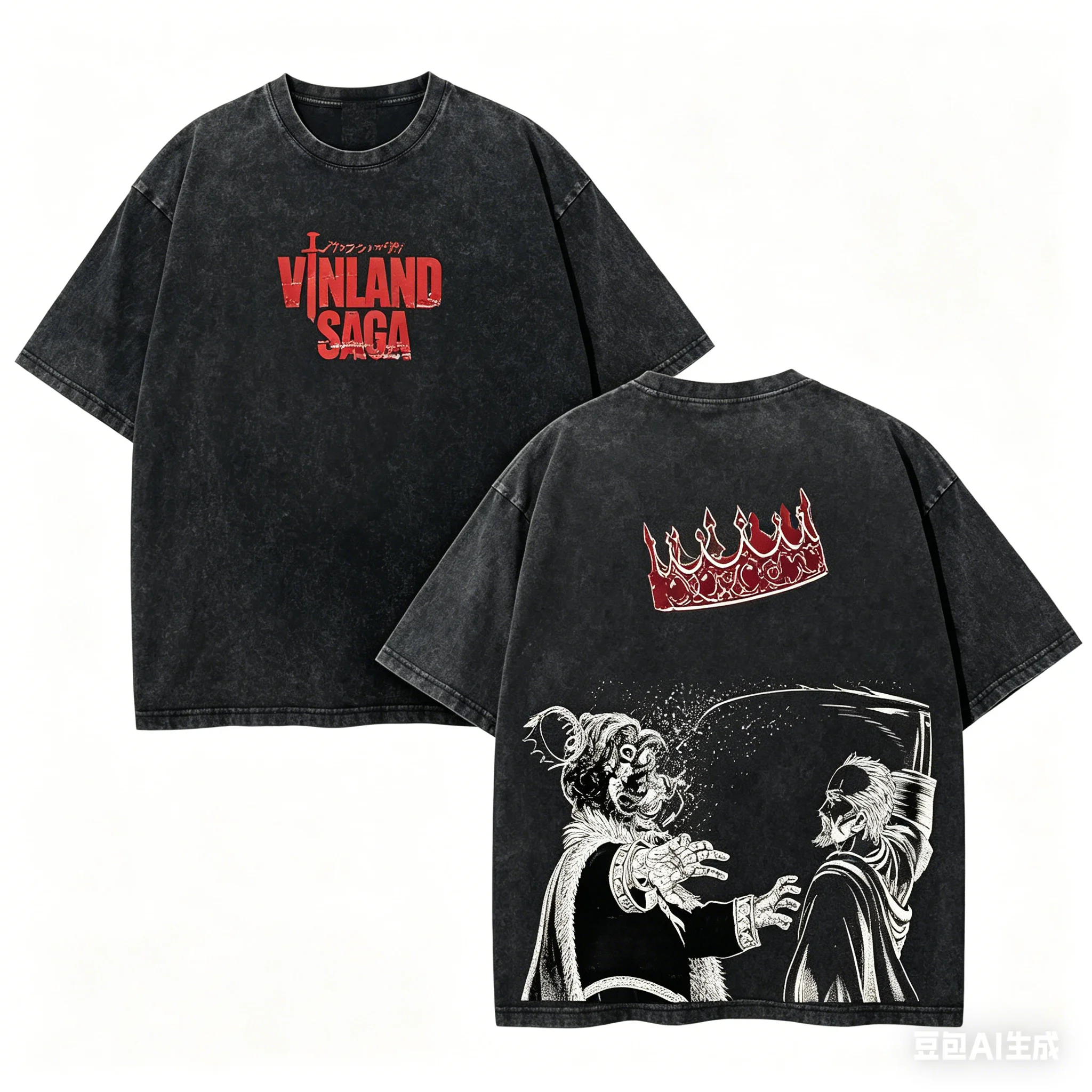 Vinland Saga Retro Washed Unisex Anime T-Shirt - Comfortable Plus Size Fashion Gift
