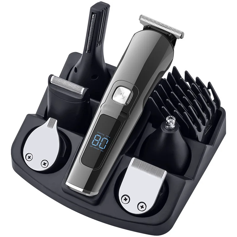 WAIKIL New Multi functional Men's Barber Rechargeable Cordless Waterproof Barber Professional Electric Trimmer sideburns trimmer 6