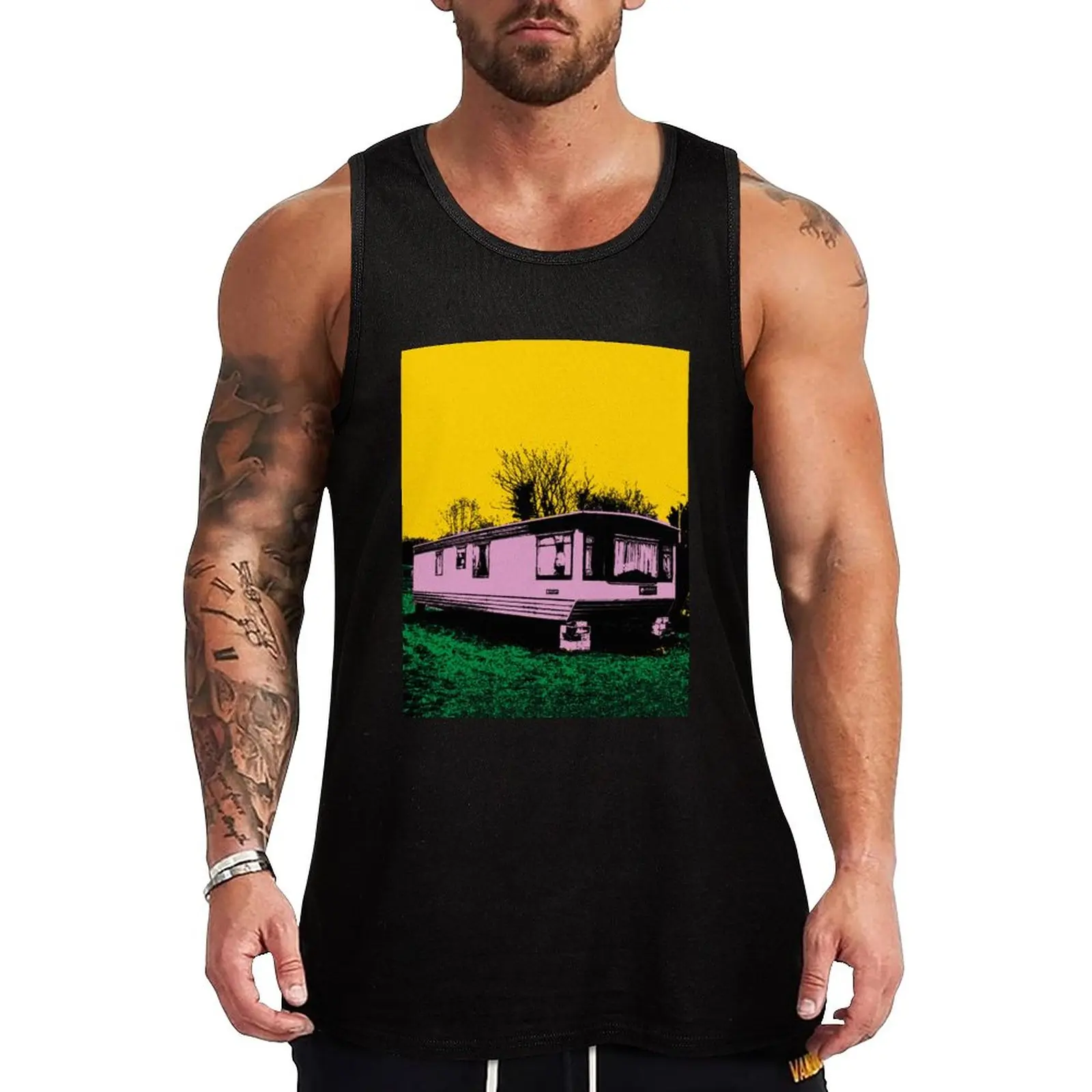 

New Pink Trailer Tank Top Bodybuilding shirt sleeveless jackets