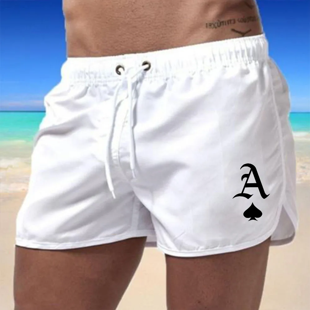 Pull rope Men's swim shorts Short swim shorts Quick dry board shorts Breathable summer surf beach shorts Sports pants 2