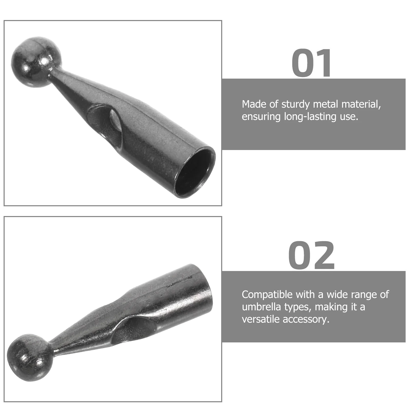 Outdoor umbrella accessories 10Pcs Durable Metal Umbrella Tail Beads Folding Umbrella Repair Enhance Appearance Extend Lifespan