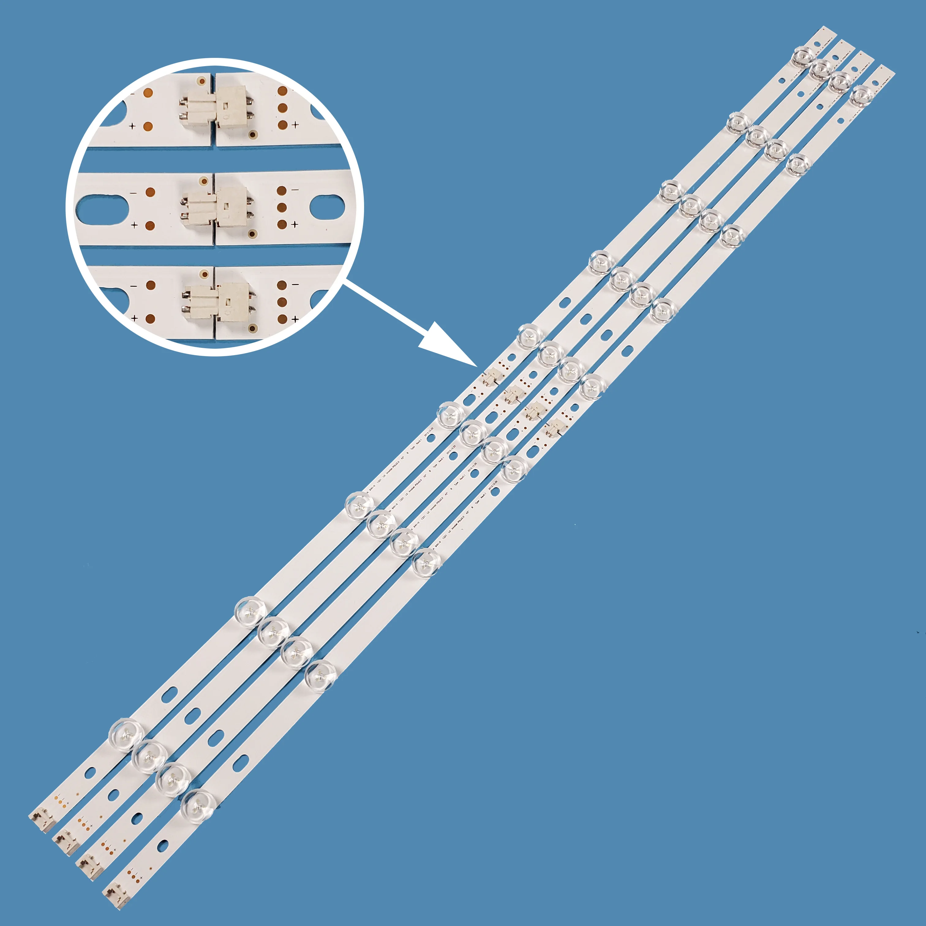 8pcs/set TV Backlight Bar Light Strip LG lnnotek POLA 2.0 42 A/B Type Rev 0.1 T420HVN05.0 For LIG 42LN5300 42LN5400 Accessories