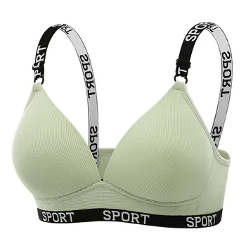 Cross Border Trade Underwear Women Thin Style Without Steel Rings Comfortable Folding Bra Shoulder Strap Sports Breathable Bra 1