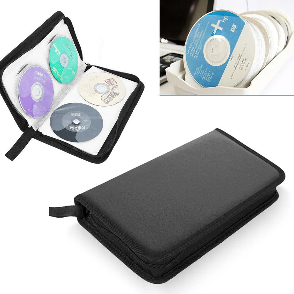 Portable Zipper DVD CD Holder Dustproof Album Storage Sleeve Zipper Album Storage Holder Case Portable Disc CD VCD DVD Carry Bag