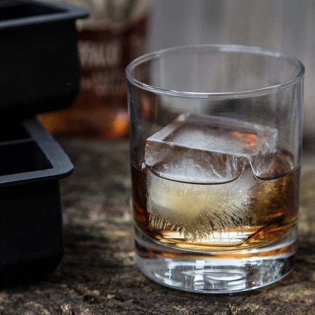 Silicone Sphere Whiskey Ice Ball Maker with Lids,Large Square Ice Cube  Molds for Cocktails&Bourbon-Reusable Silicone & BPA Free - AliExpress