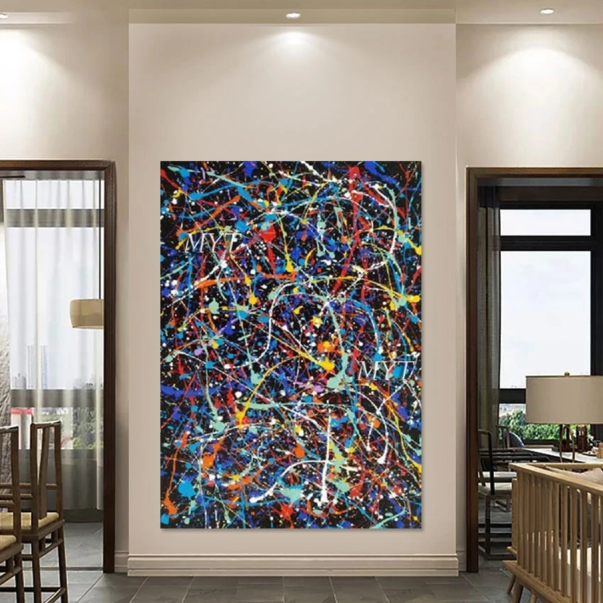 

Cheap Canvas Picture Frameless Color Line Textured Design Abstract Office Decor Painting Outdoor Wall Art Wholesale Showpiece