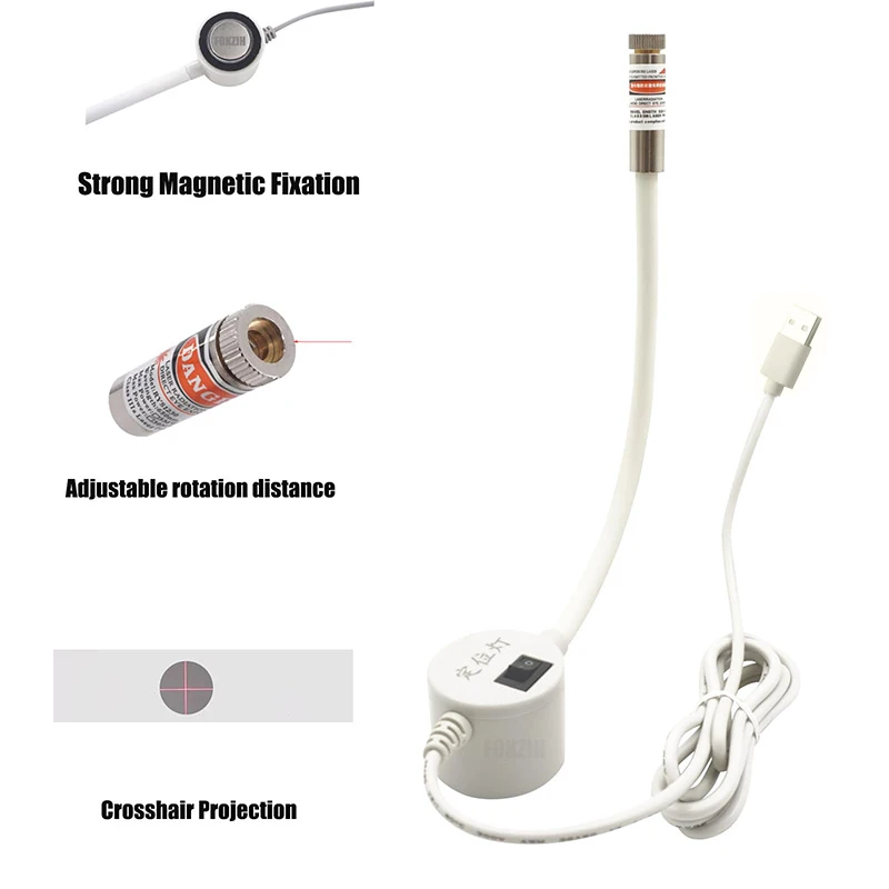 레드 레이저 포지셔닝 퀼팅 도구 USB 재봉틀 퀼팅 램프 조절 가능한 노드/라인/크로스헤어 프로젝션 재봉 액세서리
