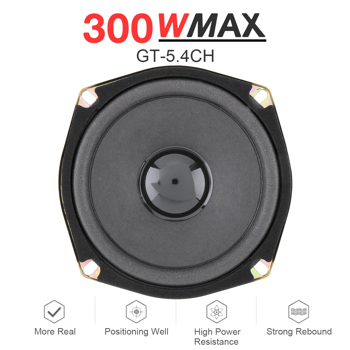 5 Inch 300W Double Output Car Coaxial Speaker High sensitivity High Voice Resolution Strong Explosive