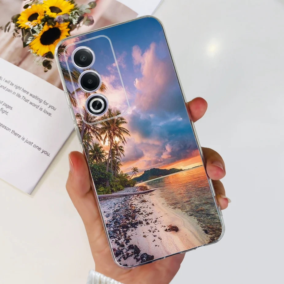 Luxury Flowers Painted Soft Silicone Phone Case - Elegant Bumper Cover