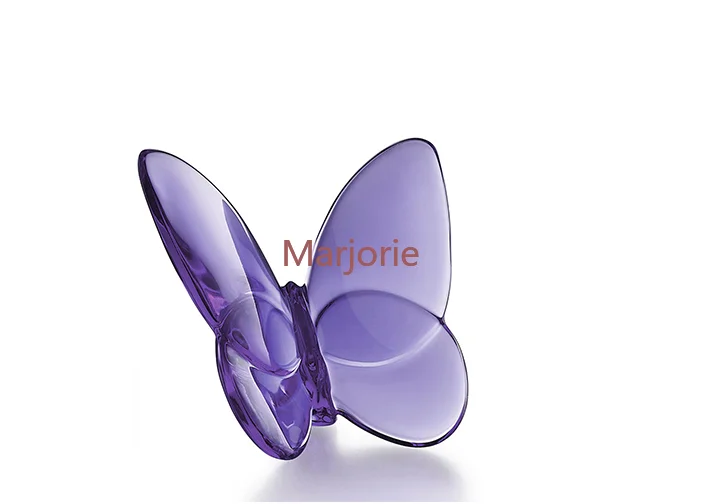 2021 Butterfly Wings Fluttering Glass Crystal Papillon Lucky Butterfly Glints Vibrantly with Bright Color Ornaments Home Decore 