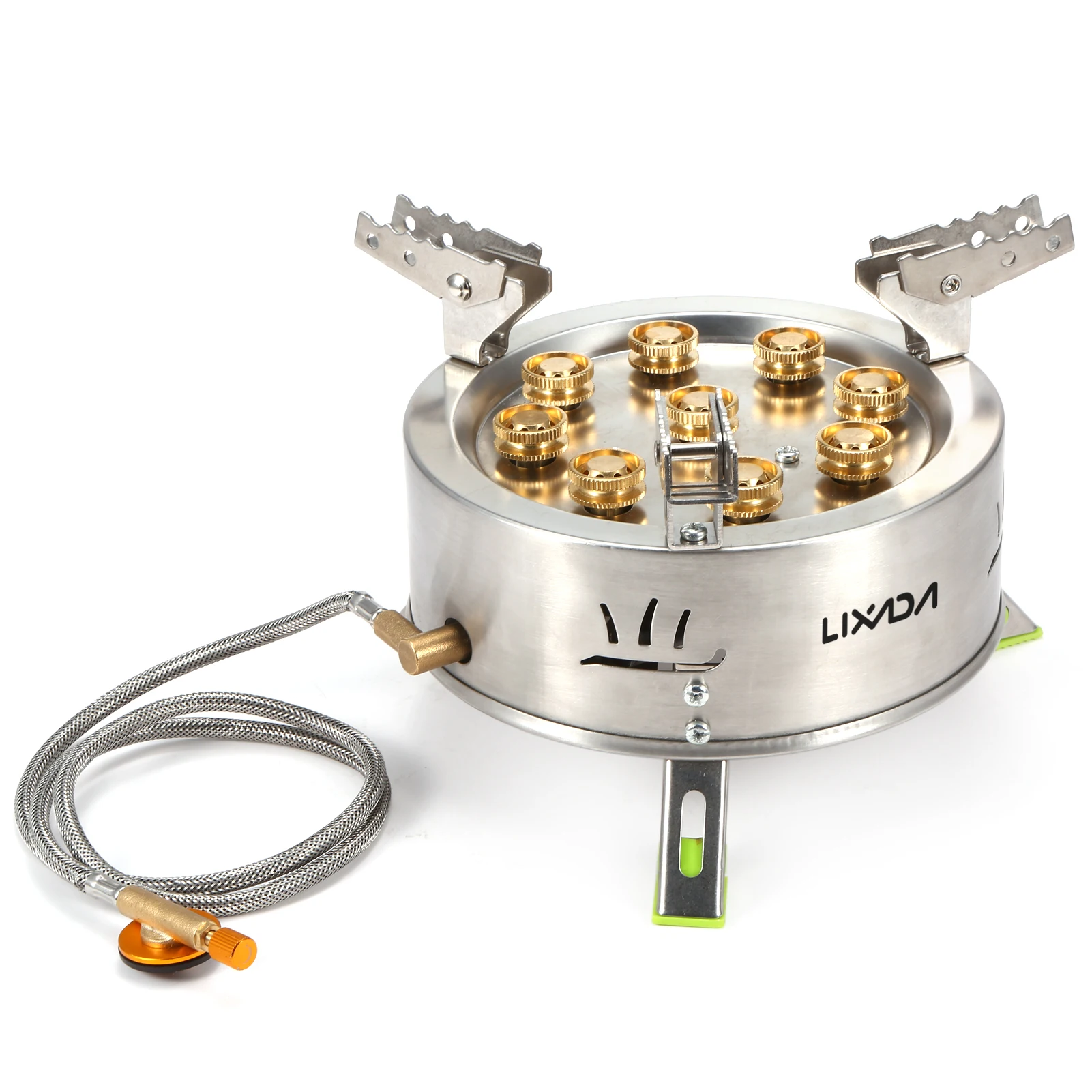 

Lixada 12800W High Firepower Camping Gas Stove Burner with 9 Holes Burner Portable Outdoor Backpacking Hiking Folding Camp Stove